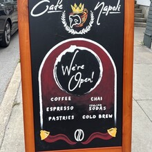 Cafe Napoli Sidewalk Sign